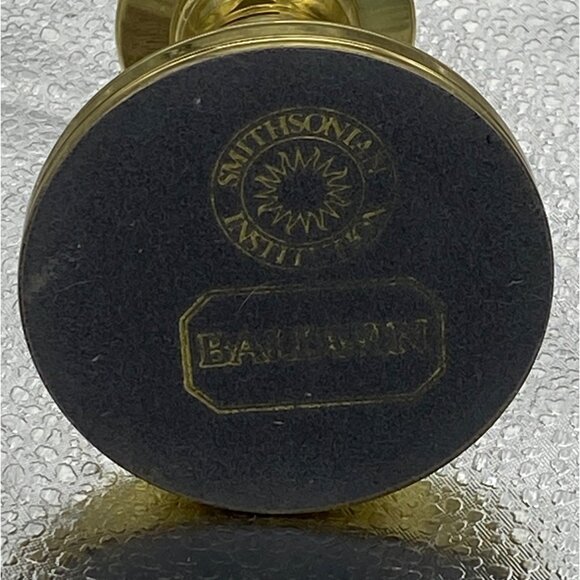 Smithsonian Institution Baldwin Brass Candle Holder 3.5” Tall 3” base 14 oz - Picture 4 of 9
